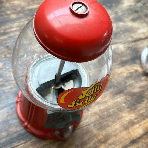 Vintage JELLY BELLY Glass Metal Carousel Candy Dispenser Gum Ball Machine 1980’s - Picture 6 of 11